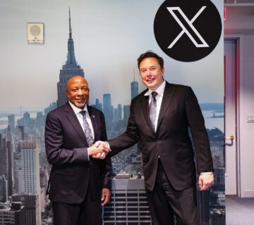 Namibia president-meets with Elon musk