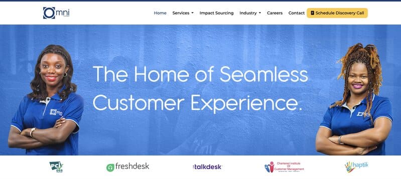 OmniContact website screenshot