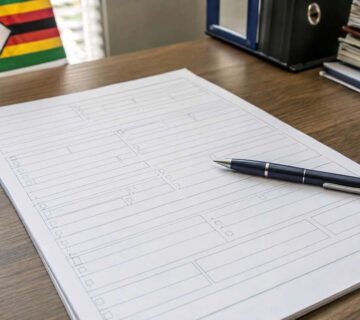 A printed application form and pen on a desk